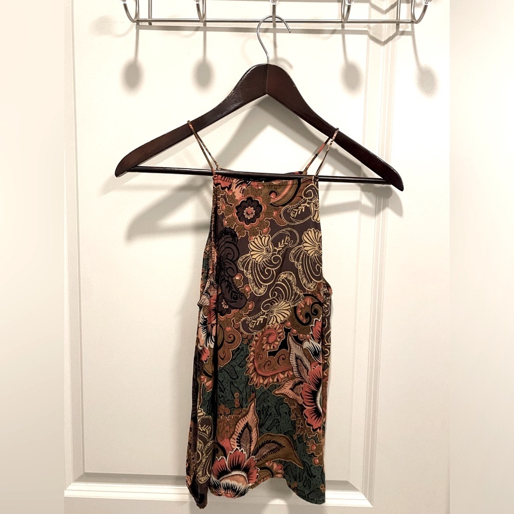 Glamour | Strappy Floral Camisole Halter Top